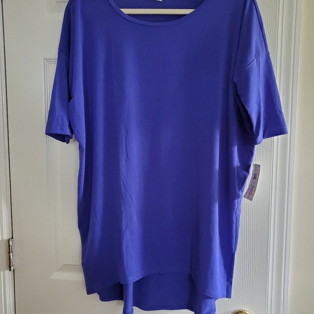 Lularoe Irma Top...Medium...Royal Blue...NWT